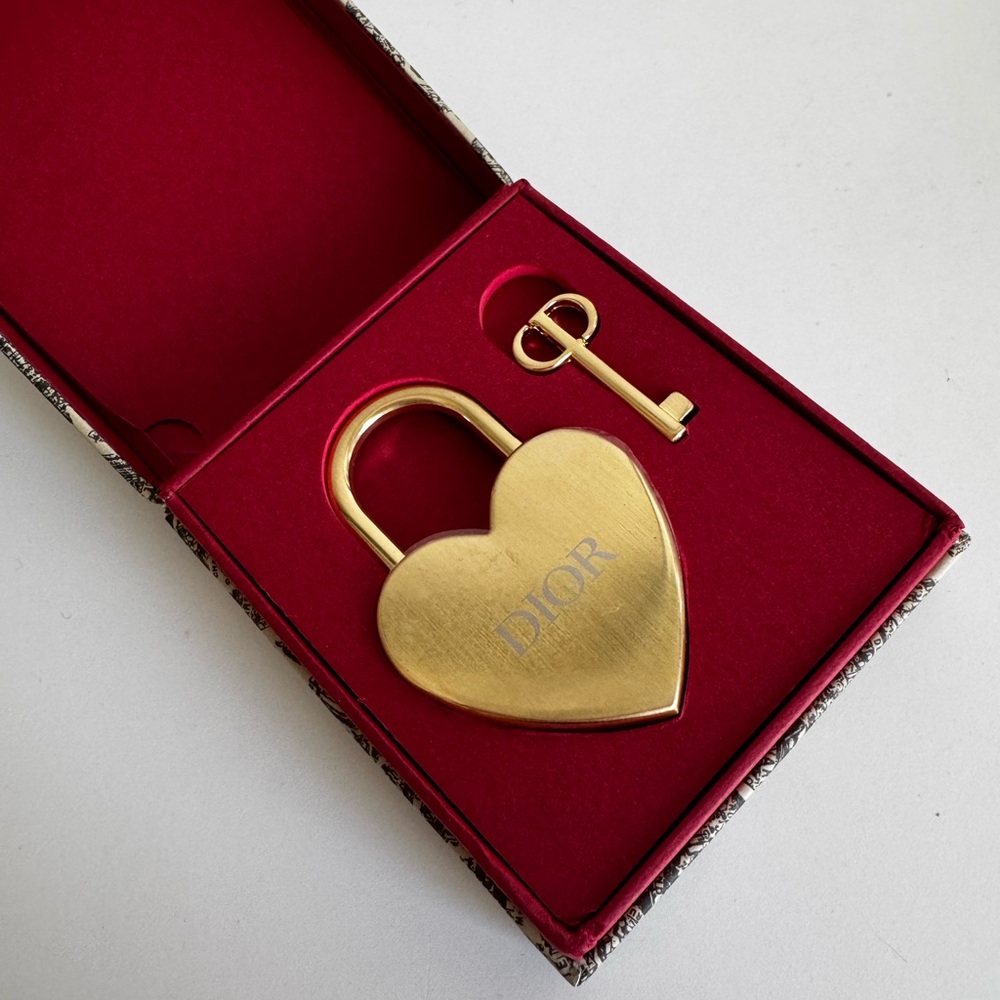 Authentic Dior Gold Lock and Key